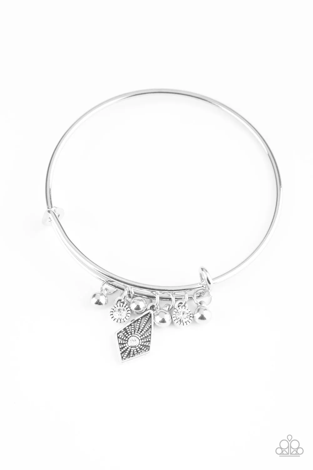 Paparazzi Bracelet ~ Treasure Charms - White