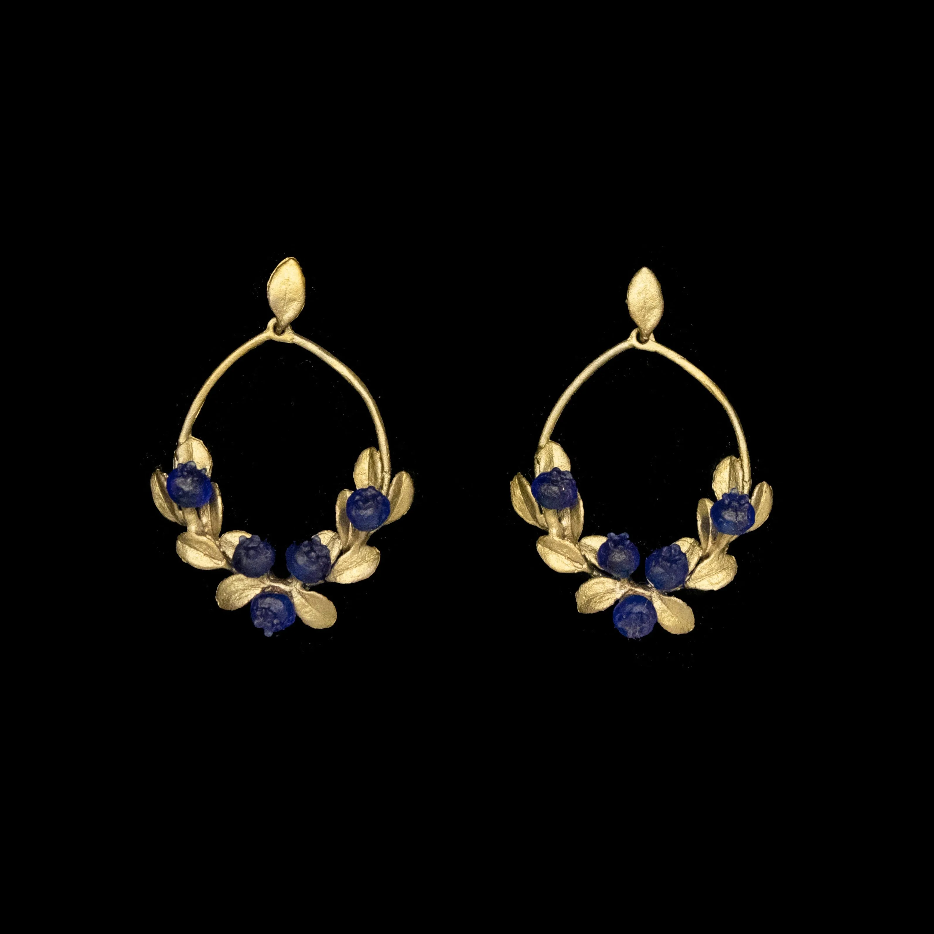 Petite Blueberry Earrings - Oval Post