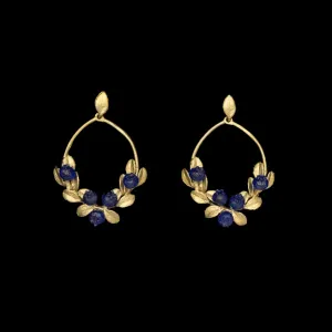 Petite Blueberry Earrings - Oval Post