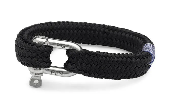 PIG & HEN - Gorgeous George Rope Bracelet - Black