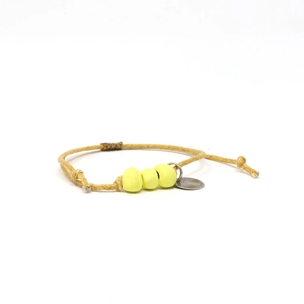 Pineapple Yellow Waxed Pipeline Bracelet