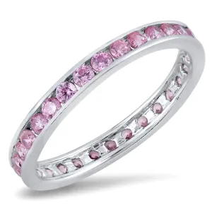 Pink Tourmaline Eternity Band