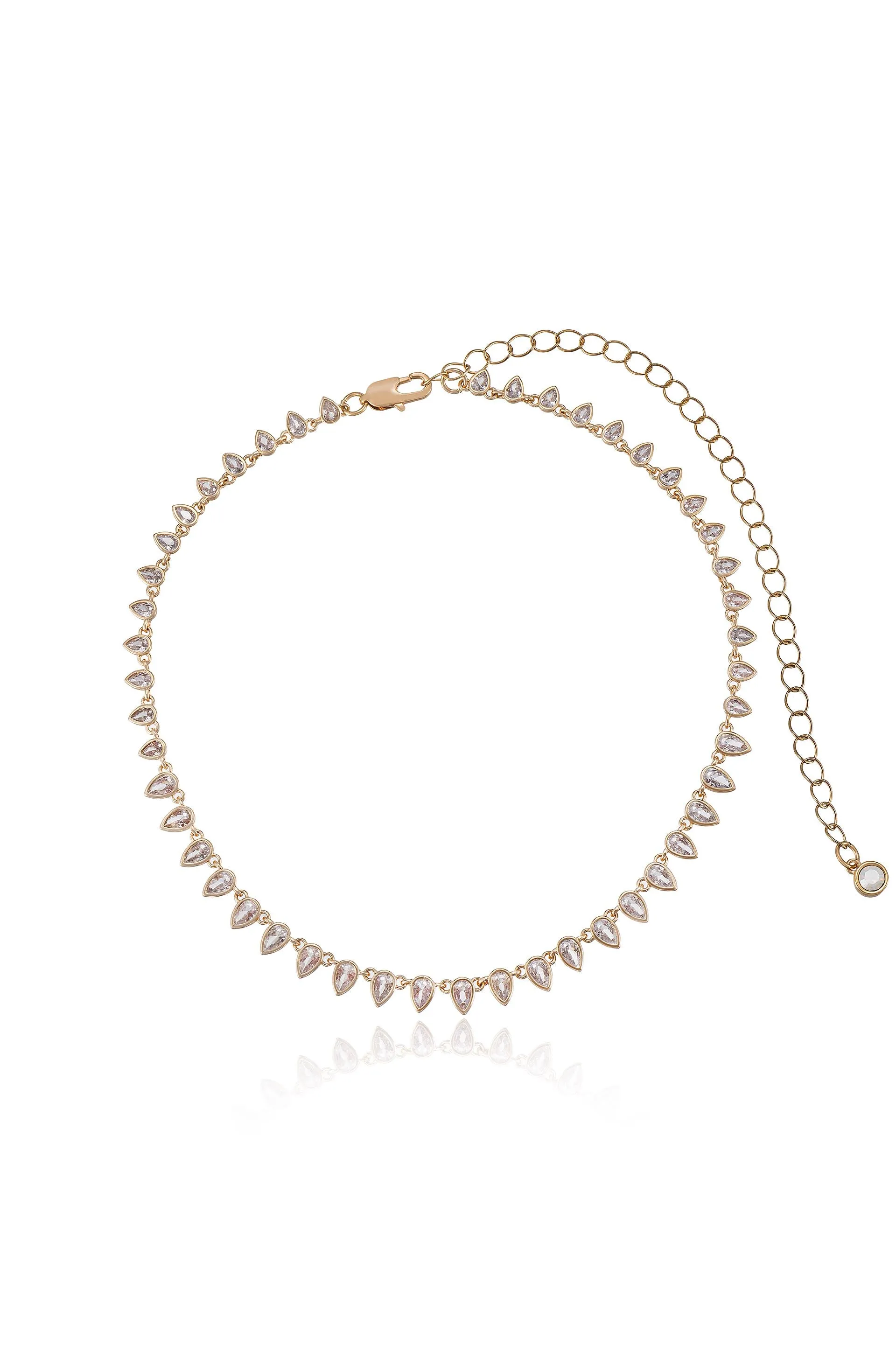 Pointed Bezel Crystal Choker