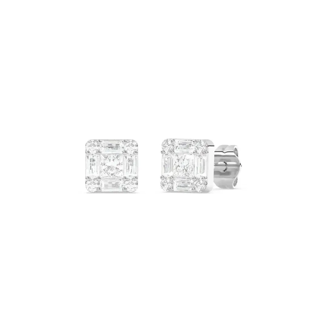 Princess Illusions Diamond Studs