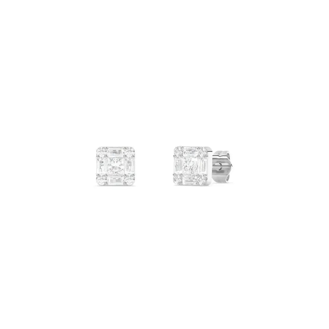 Princess Illusions Diamond Studs