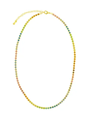 Rainbow CZ Collar Necklace