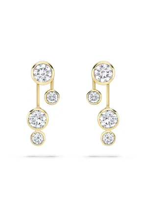 Raindance Detachable Double Drop Yellow Gold Earrings