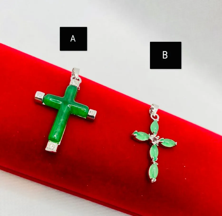 Real Jade Cross Pendants