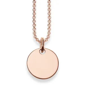 Rose Engravable Disc Necklace