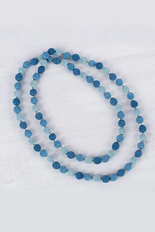 Samoolam Indigo Delight Beaded Chain Necklace