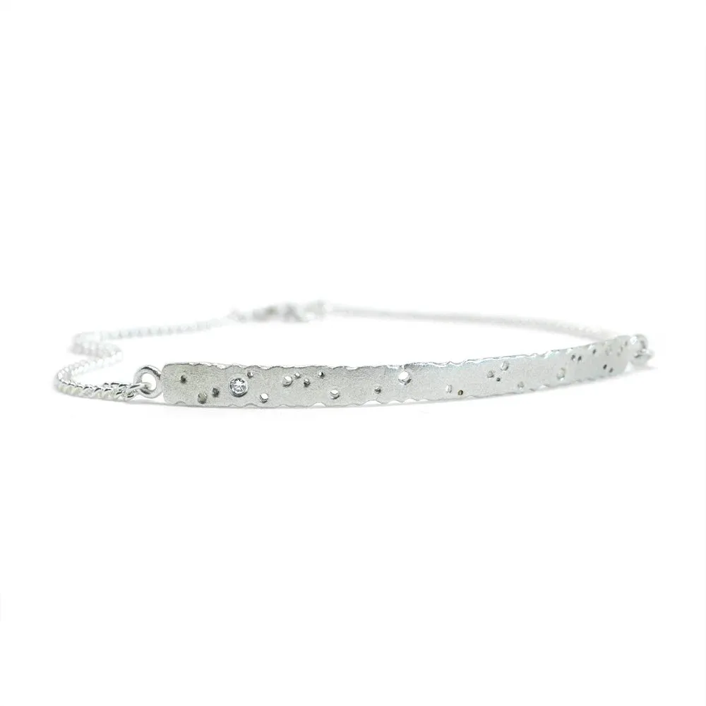 Silver and Diamond Bracelet