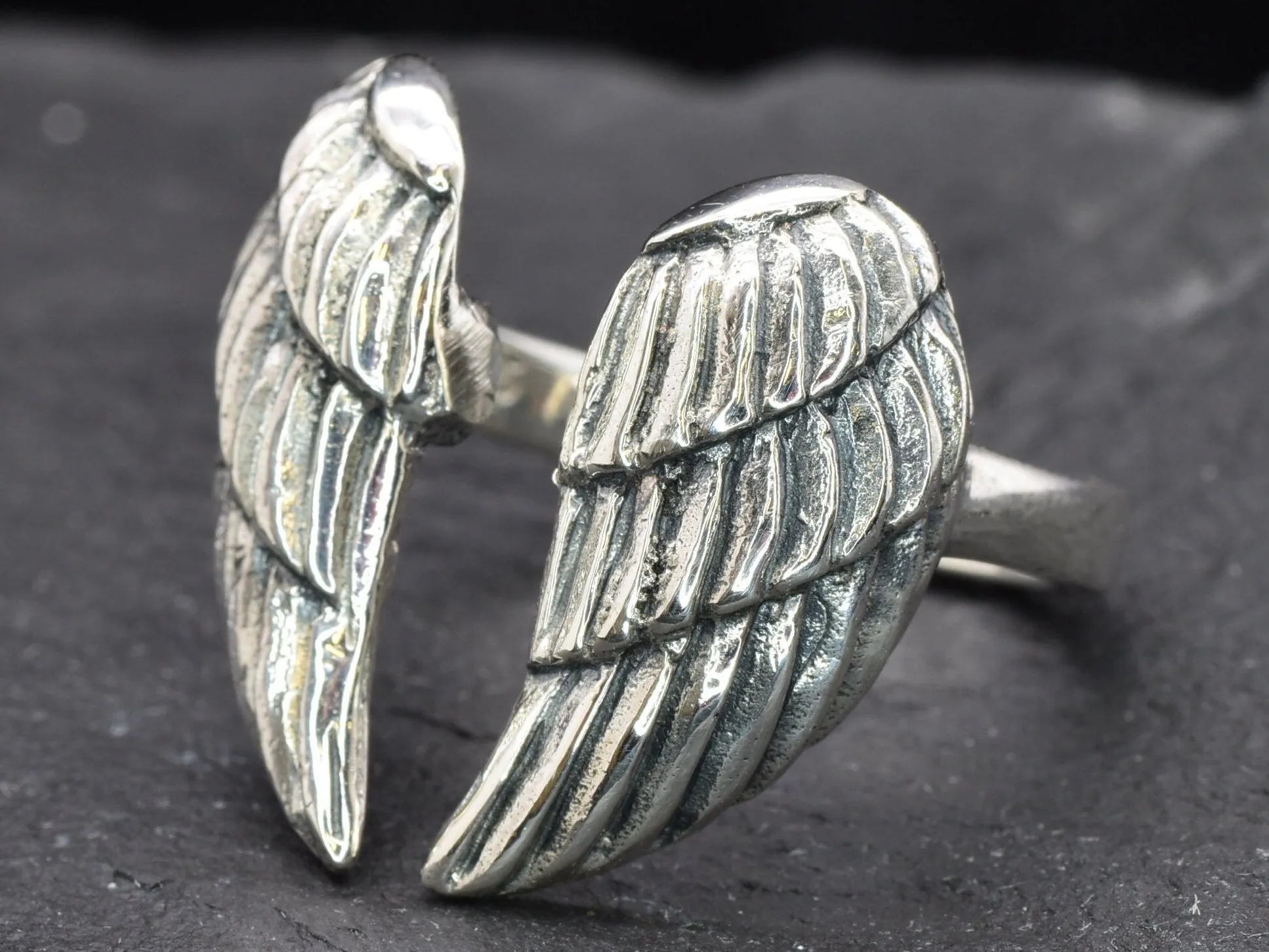 Silver Wings Ring - Angel Wings Ring - Artistic Silver Ring