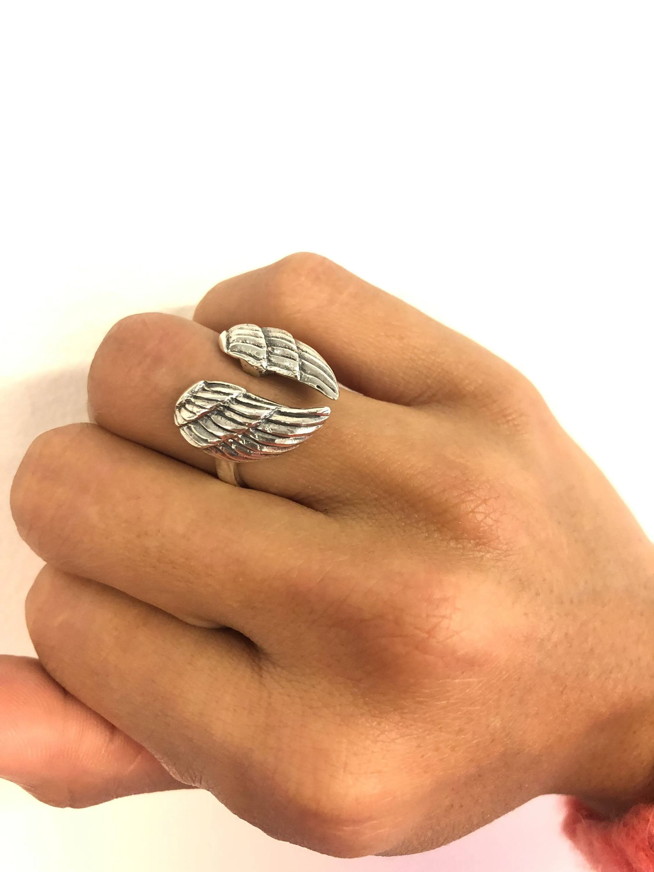 Silver Wings Ring - Angel Wings Ring - Artistic Silver Ring