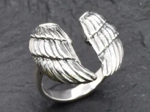 Silver Wings Ring - Angel Wings Ring - Artistic Silver Ring