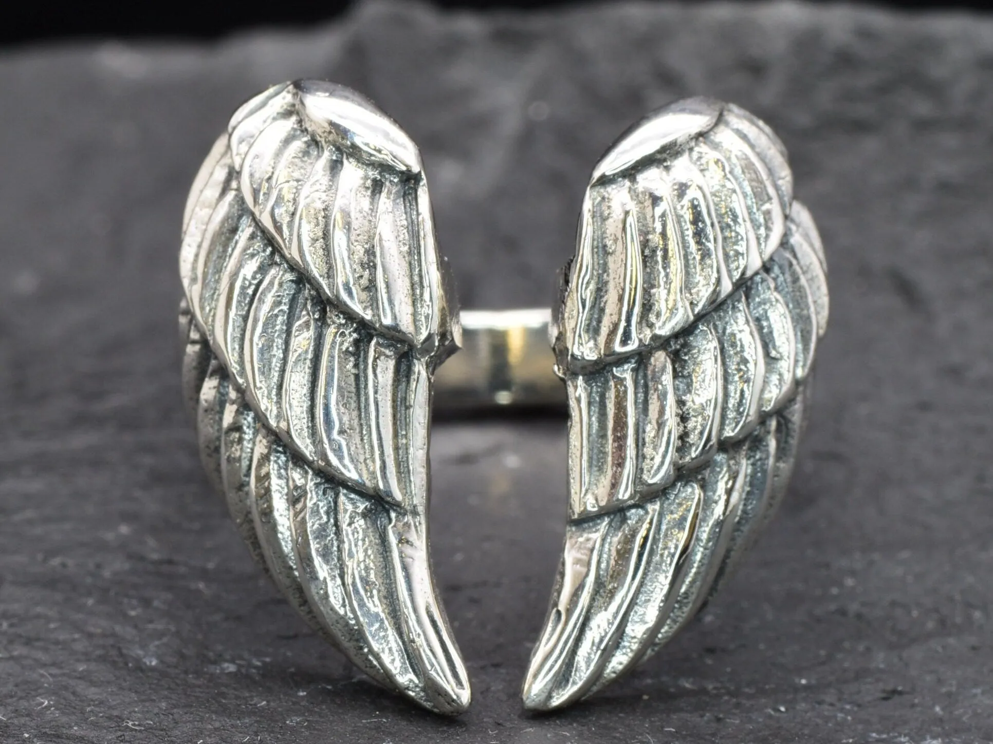 Silver Wings Ring - Angel Wings Ring - Artistic Silver Ring