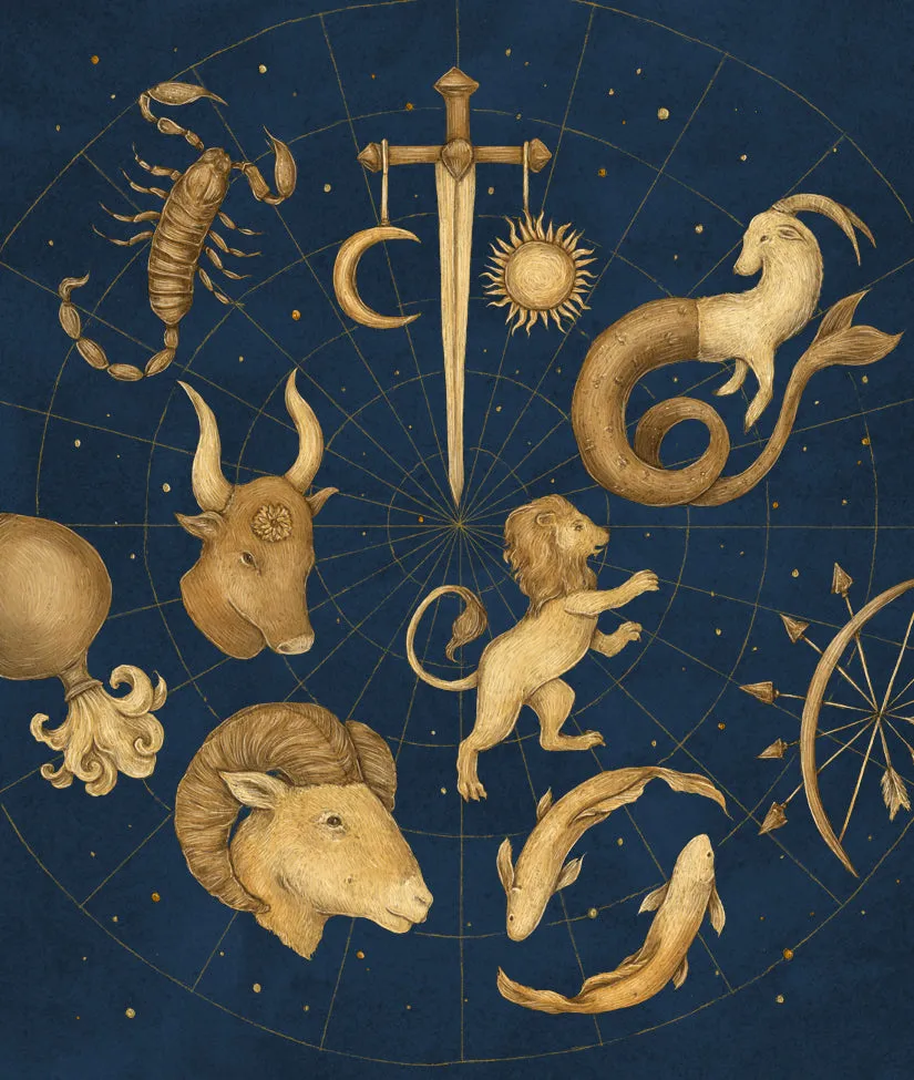 Solid Gold Zodiac Pendants