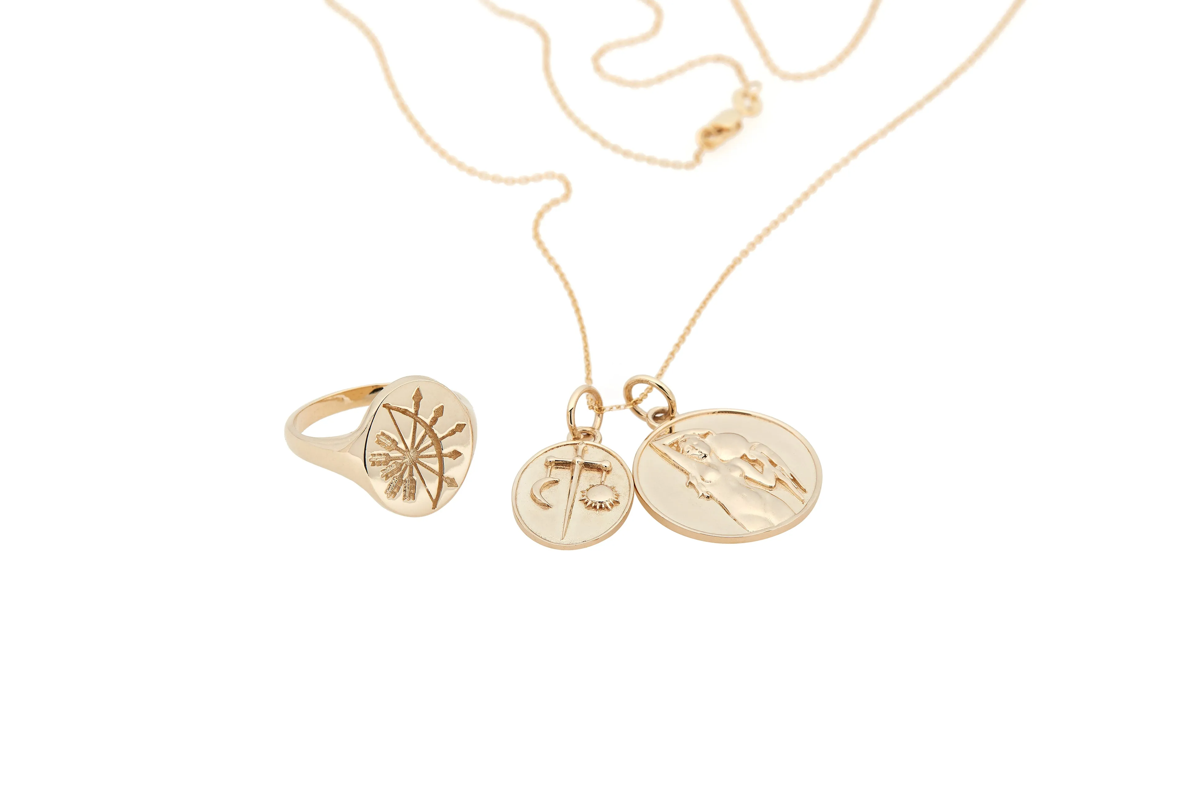 Solid Gold Zodiac Pendants