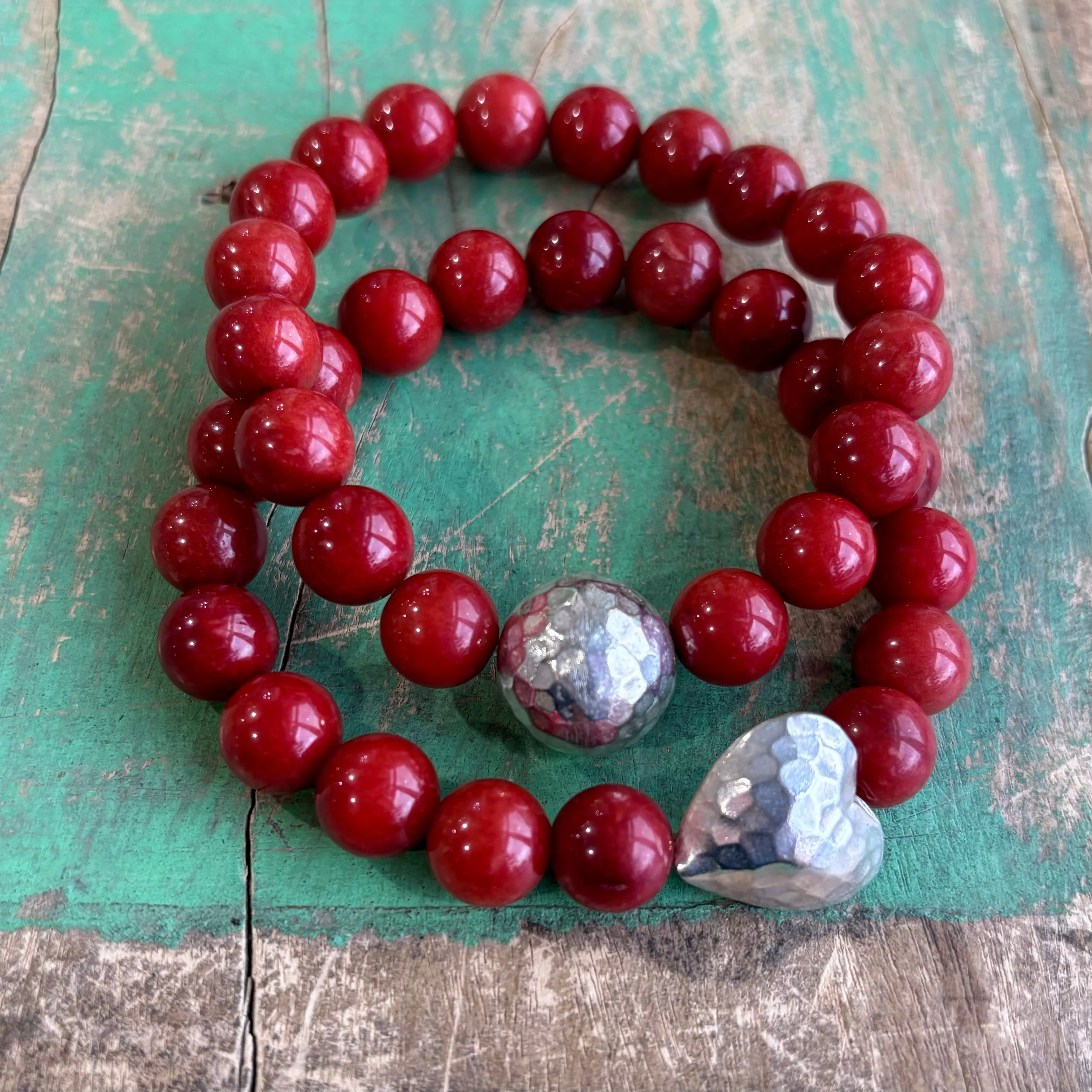 Sterling Silver Coral Bracelets