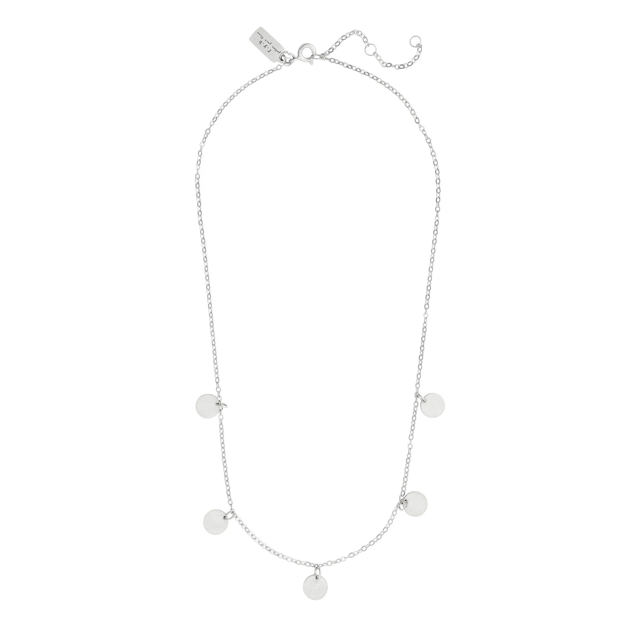 SUKI STATEMENT COIN NECKLACE SILVER