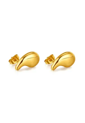 Vene Stud Earrings in Gold