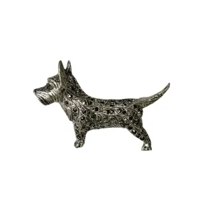 Vintage Sterling Scottie Brooch