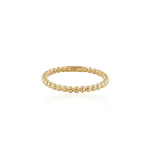 Von Treskow 9CT Gold Bead Ring