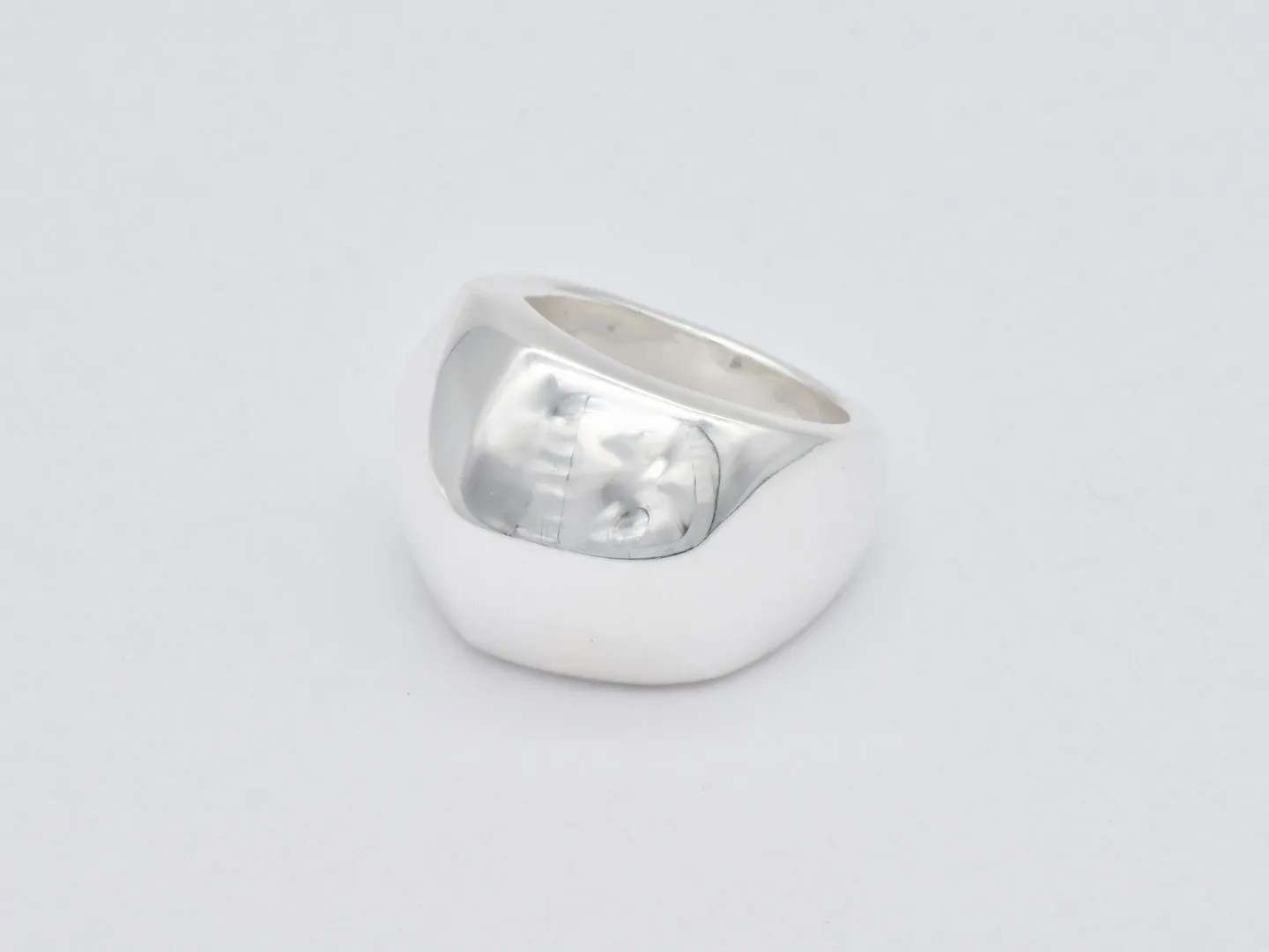 Wide Dome Ring - Chunky Silver Band, Statement Dome Band, Modern Dome Ring