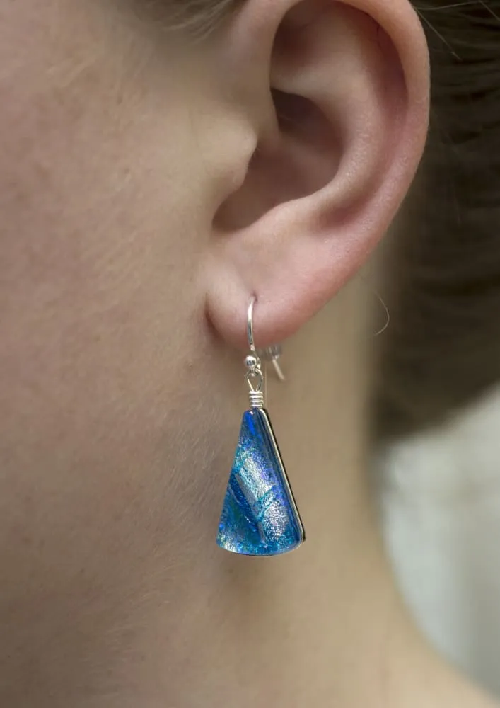 Window Waterfalls Earrings (Sea Blue) by Nickel Smart®