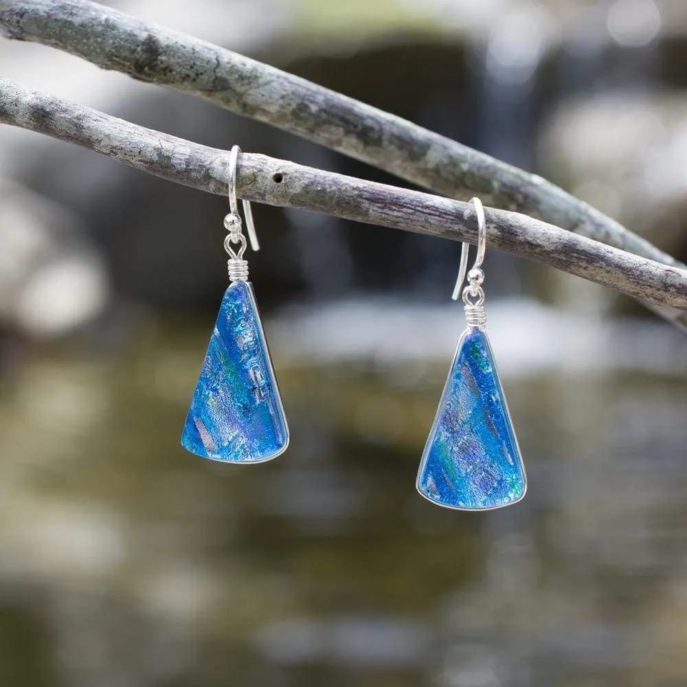 Window Waterfalls Earrings (Sea Blue) by Nickel Smart®