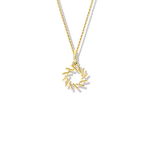 Zellije Small Necklace Pendant Yellow Gold