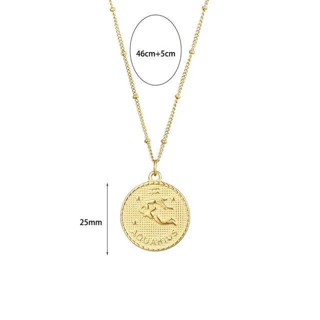 Zodiac Medallion Necklaces